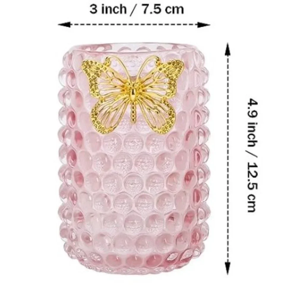 Glass Makeup Brush Holder - Cosmetic Brush Organizer - Office Pen/Pencil Holder